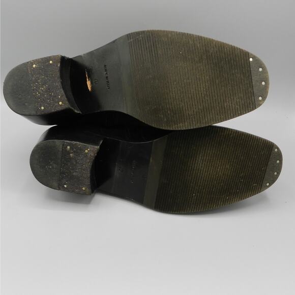 Theyskens Theory Black Suede Ankle Boots Sz 40 EU 9.5 US Low Block Heel Side Zip - Picture 8 of 12